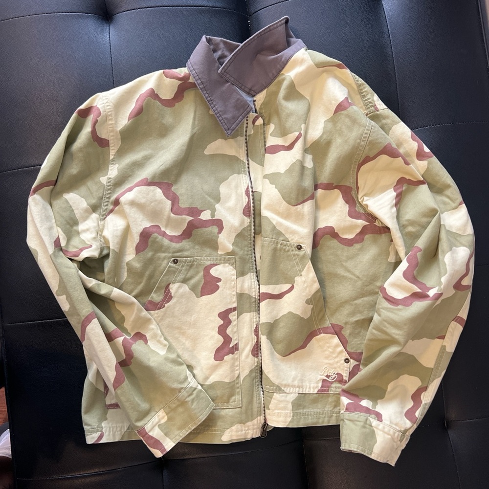 BDG Green and Beige Camouflage Jacket